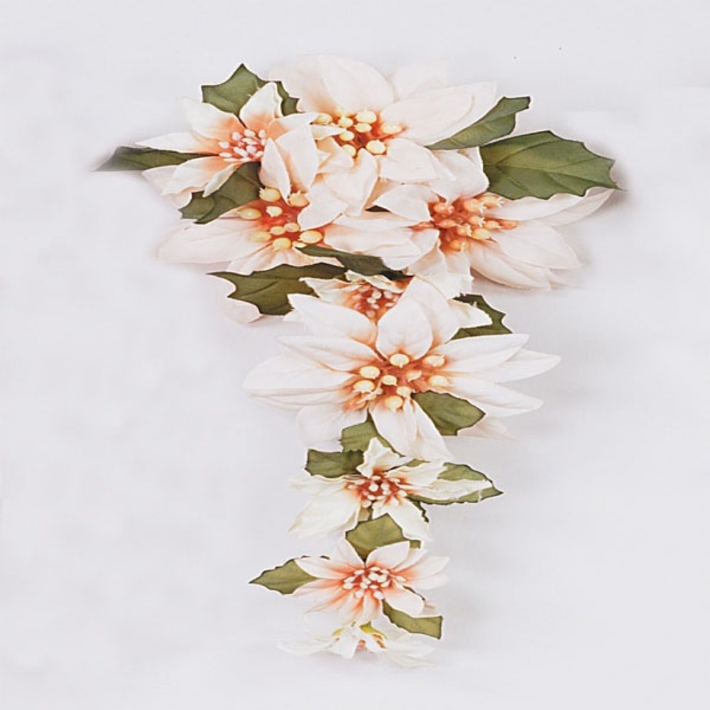 *Cream Poinsettia Taper Candle Ring Climber #R3381CR (NWT) #1 50% OFF SALE